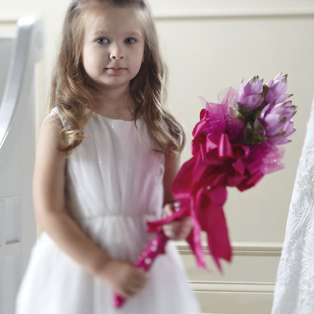 Sparkle Pink Flower Girl Bouquet – KELLY ANN'S FLORAL, Wilkes Barre PA