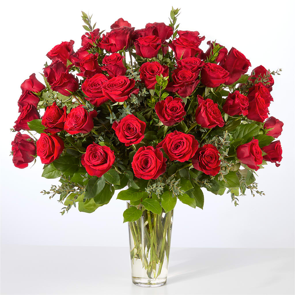 Forever Yours Fifty Stem Red Rose Bouquet – KELLY ANN'S FLORAL, Wilkes Barre PA